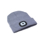 Gorro de invierno con logotipo y luz blanca COB de 3 intensidades color gris oscuro séptima vista
