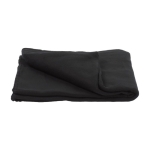 Mantas polares plegables con asa para publicidad de 165 g/m2 Peak color negro segunda vista