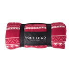 Manta polar con estampado de renos de poliéster 180 g/m2 Reindeer color rojo quinta vista