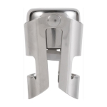 Tapón de acero inoxidable con silicona personalizado para botella Inox color plateado primera vista