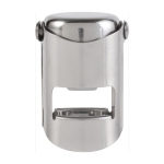 Tapón de acero inoxidable con silicona personalizado para botella Inox color plateado sexta vista