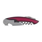 Abrebotellas con accesorios de colores Sacacorchos Inox Magnific color burdeos primera vista