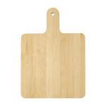 Tabla cuadrada para cortar y servir queso con cuchillo Gouda color madera primera vista