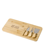 Tablas de cortar personalizadas con cuchillos y tenedor Cheese vista de impresión