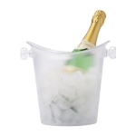 Cubitera de plástico con efecto congelado y agarradores 4L Basic color transparente primera vista