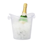 Cubitera de plástico con efecto congelado y agarradores 4L Basic color transparente tercera vista