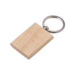 Llaveros para merchandising de madera rectangular Rectwood color madera tercera vista