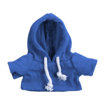 Osito de peluche de poliéster suave con sudadera y ojos bordados color azul segunda vista