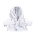 Osito de peluche de poliéster suave con sudadera y ojos bordados color blanco segunda vista