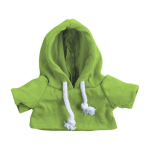 Osito de peluche de poliéster suave con sudadera y ojos bordados color verde segunda vista