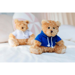 Osito de peluche de poliéster suave con sudadera y ojos bordados octava vista