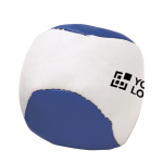 Pelota de malabarista antiestrés personalizada con logo Juggler color azul vista de impresión
