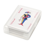 Baraja francesa de 54 cartas en caja de presentación para regalar Joker color transparente décima vista