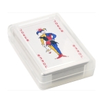 Baraja francesa de 54 cartas en caja de presentación para regalar Joker color transparente octava vista