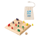 Juego de viaje de madera en bolsa de algodón para regalar Smart vista de impresión