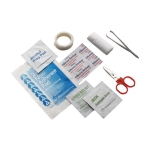 Botiquín publicitario en bolsa con diversos accesorios Alert color azul segunda vista