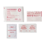 Botiquín en bolsa corporativo con cierre de cuerda y 10 accesorios Bag color rojo sexta vista