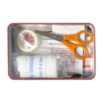 Botiquín en caja rectangular metálica con 15 accesorios Metallic Box color rojo tercera vista