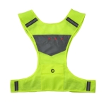 Chalecos reflectantes de red con tres luces de color amarillo color amarillo fluorescente tercera vista