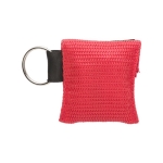 Máscara de reanimación CRP plegada en bolsa con llavero para colgar color rojo primera vista