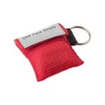 Máscara de reanimación CRP plegada en bolsa con llavero para colgar color rojo novena vista