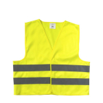 Chaleco de niños reflectante para alta visibilidad de poliéster talla S color amarillo