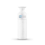 Botella publicitaria termo eco con vaso 580ml Dopper Insulated color blanco vista de impresión
