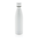 Elegante botella metálica de acero reciclado 500ml Lane Recycled color blanco quinta vista