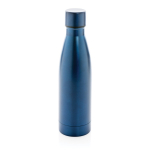 Elegante botella metálica de acero reciclado 500ml Lane Recycled color azul oscuro quinta vista