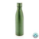Elegante botella metálica de acero reciclado 500ml Lane Recycled color verde oscuro