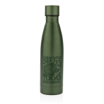 Elegante botella metálica de acero reciclado 500ml Lane Recycled color verde oscuro
