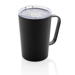 Taza térmica de acero reciclado con asa 420ml Premium Recycled color negro séptima vista