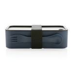 Fiambrera de 93% de plástico de reciclado 1,2L Carry Recycled color azul marino cuarta vista