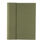 Portafolios reciclado con libreta grande y cierre magnético A4 Magnet color verde militar segunda vista