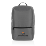 Mochila de alta calidad para portátiles de 15,6'' Antirrobo Impact color gris oscuro vista con logo