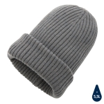 Gorro de invierno de materiales sostenibles doble de punto Impact Polylana color gris oscuro