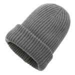 Gorro de invierno de materiales sostenibles doble de punto Impact Polylana color gris oscuro segunda vista