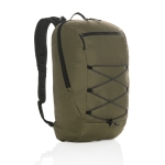 Mochila publicitaria para senderismo con multibolsillos Hiking Impact color verde militar sexta vista