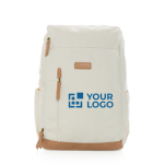 Mochila para ordenador de material reciclado 15'' Getaway color blanco roto vista de impresión