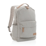 Mochilas de lona reciclada para portátiles de 14” School Getaway color gris