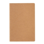 Libreta tapa blanda con certificado FSC A5 hojas a rayas Soft Forest color marrón vista de impresión