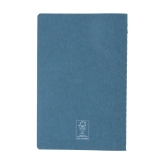 Libreta tapa blanda con certificado FSC A5 hojas a rayas Soft Forest color azul tercera vista