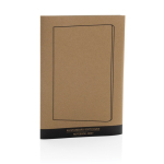 Libreta tapa blanda con certificado FSC A5 hojas a rayas Soft Forest vista con caja