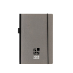 Libreta con bolsillo y certificado FSC® A5 hojas a rayas Deluxe Forest vista de impresión