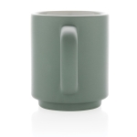 Taza de cerámica apilable de diseño en color 180ml color verde menta tercera vista