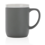 Taza de cerámica con borde blanco de 300ml White Deco color gris segunda vista
