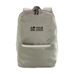 Mochila para llevar el portátil de poliéster reciclado 15,6'' color verde claro vista de impresión