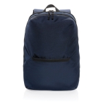 Mochila para llevar el portátil de poliéster reciclado 15,6'' Daypack color azul marino segunda vista