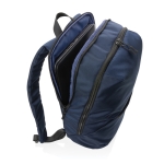 Mochila para llevar el portátil de poliéster reciclado 15,6'' Daypack color azul marino sexta vista