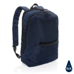 Mochila para llevar el portátil de poliéster reciclado 15,6'' Daypack color azul marino séptima vista